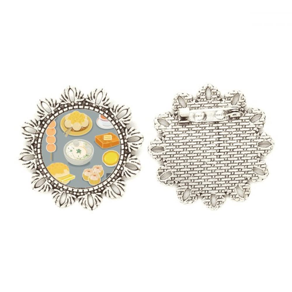 Broche de plata con diseño de flores medium para chaquetas 4