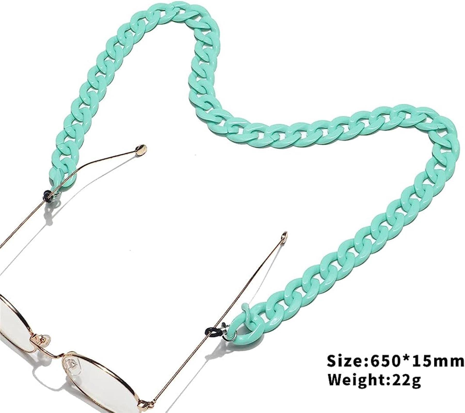 3 Piezas de Cadena de sujeción de acrílico para Gafas, Soporte Multifuncional para Gafas Deportivas Femeninas