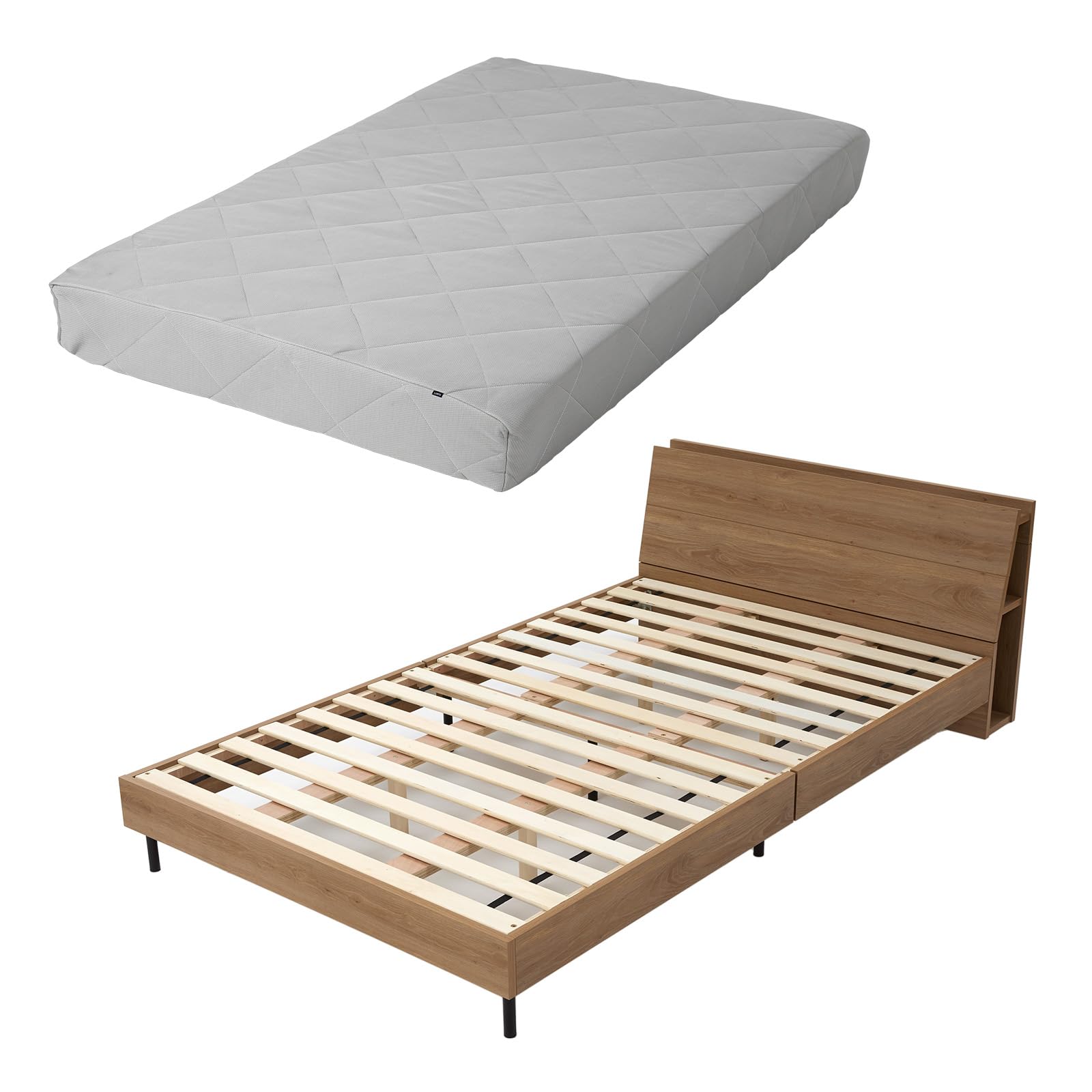 Amazon｜LOWYA ロウヤ ベッド ベッドフレーム ヘッドボード セミダブル