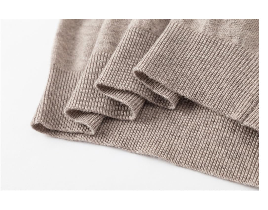 FULBHPRINT 100% Suéter De Lana Merina para Hombre Otoño Invierno Jerseys con Cuello En V Ropa De Abrigo Gruesa Suéteres De Cachemira