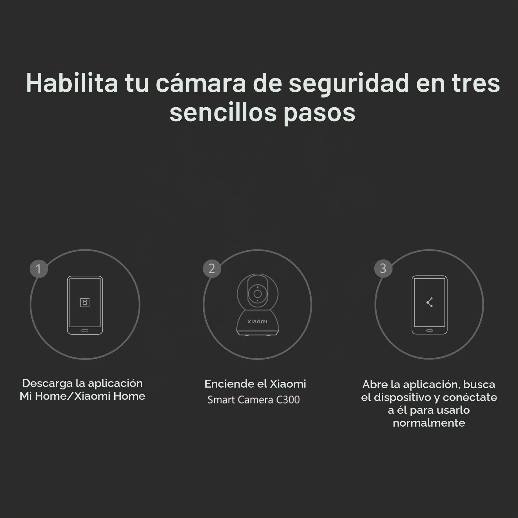 Xiaomi Smart Camera C300, Resolución ULTRA HD 2K, Interior Cámara de Vigilancia con Asistente de Voz, Detección Humana Inteligente AI, Modo de Privacidad, Compatible con Google y Alexa, Blanco
