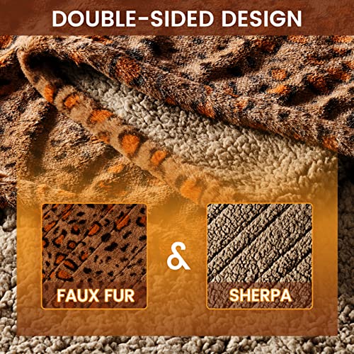 Bearhug Electric Blanket Queen Size, 84" x 90" Heated Blanket Dual Controllers, Faux Fur & Sherpa, 10 Heating Levels & 1-12H Auto Off, Over-Heat Protect, ETL, Machine Washable