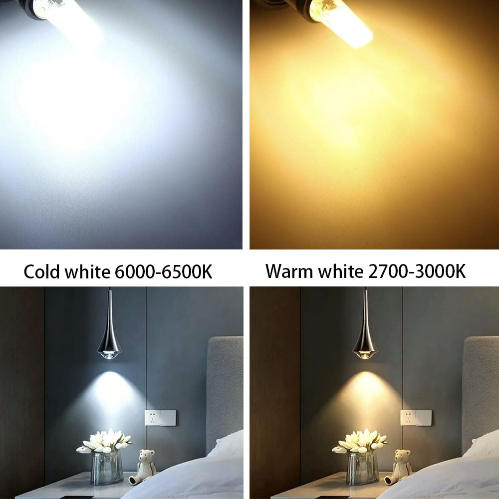 10PCS G4 LED Lampadina 3W Ac 230v Dimmerabile Lampadina G4 LED per lampadario,camper e barca 3W/Bianco caldo