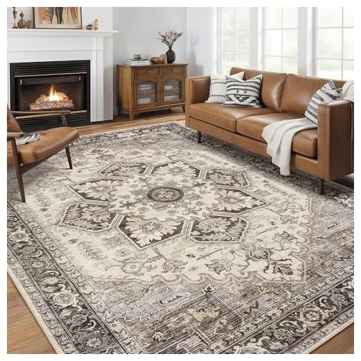 8x10 Vintage Floral Area Rug