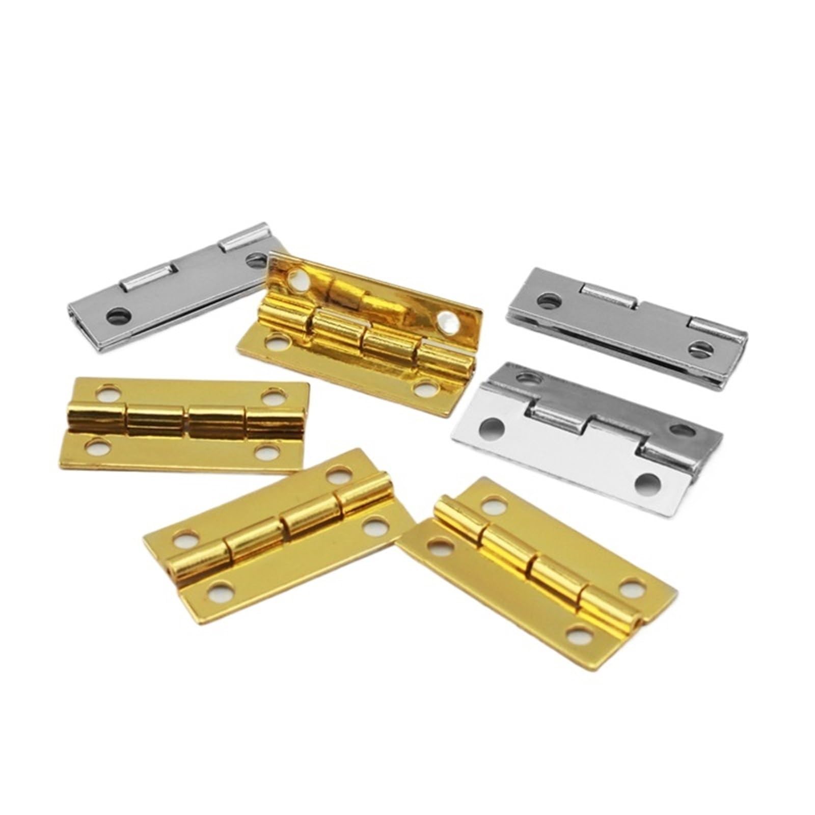 10pcs 30mm*16mm Wooden Box Hinge Iron Hinge with Screw(Golden)