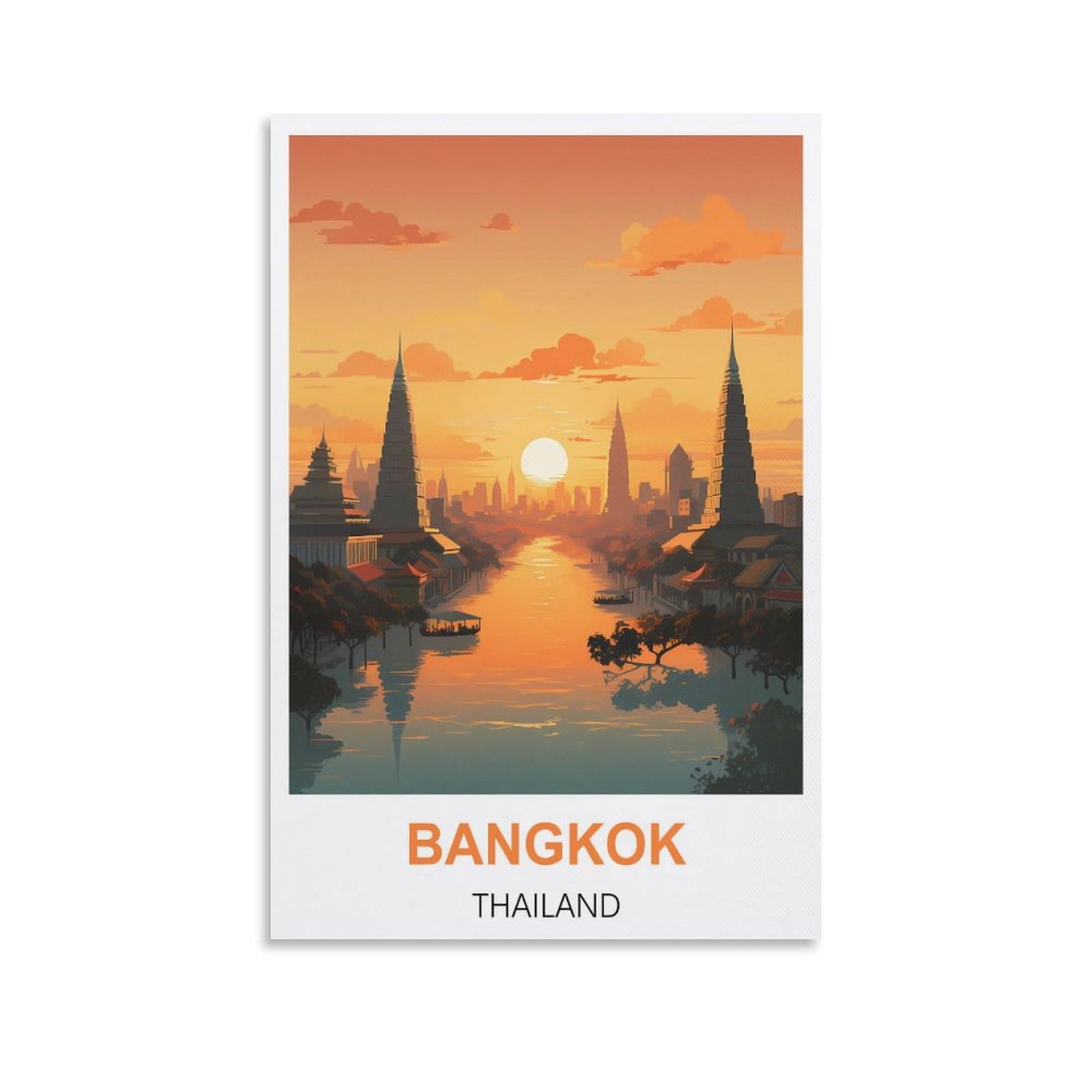 Vintage Metal Tin Signs Bangkok Thailand Art Retro Plaque for Bars Pub Playroom Man Cave Wall Decor 15x30cm