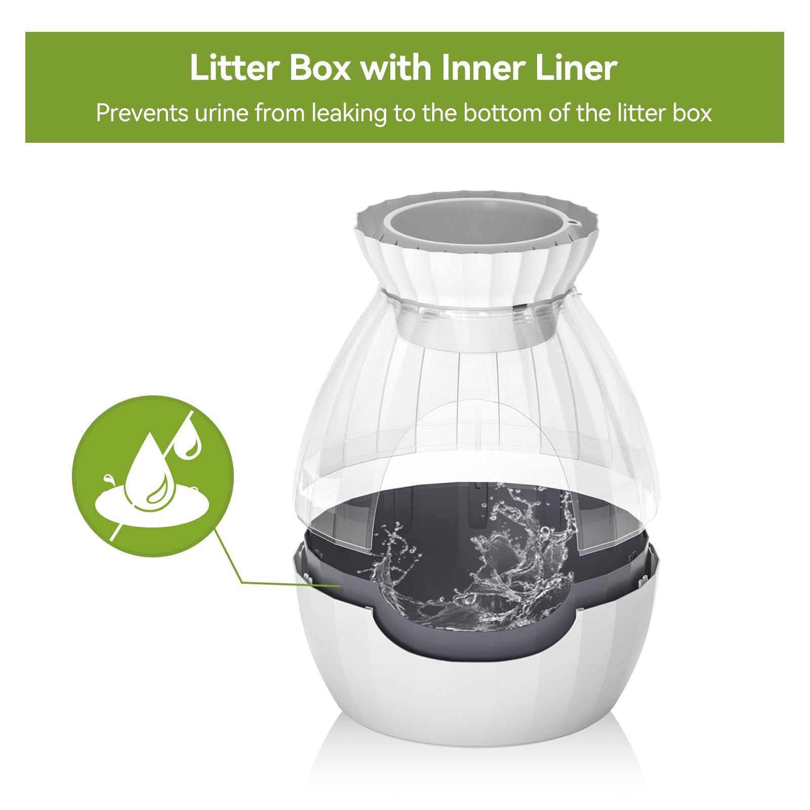 Stylish 2024 Fake Plant Litter Box, Spacious Hidden Litter Box for