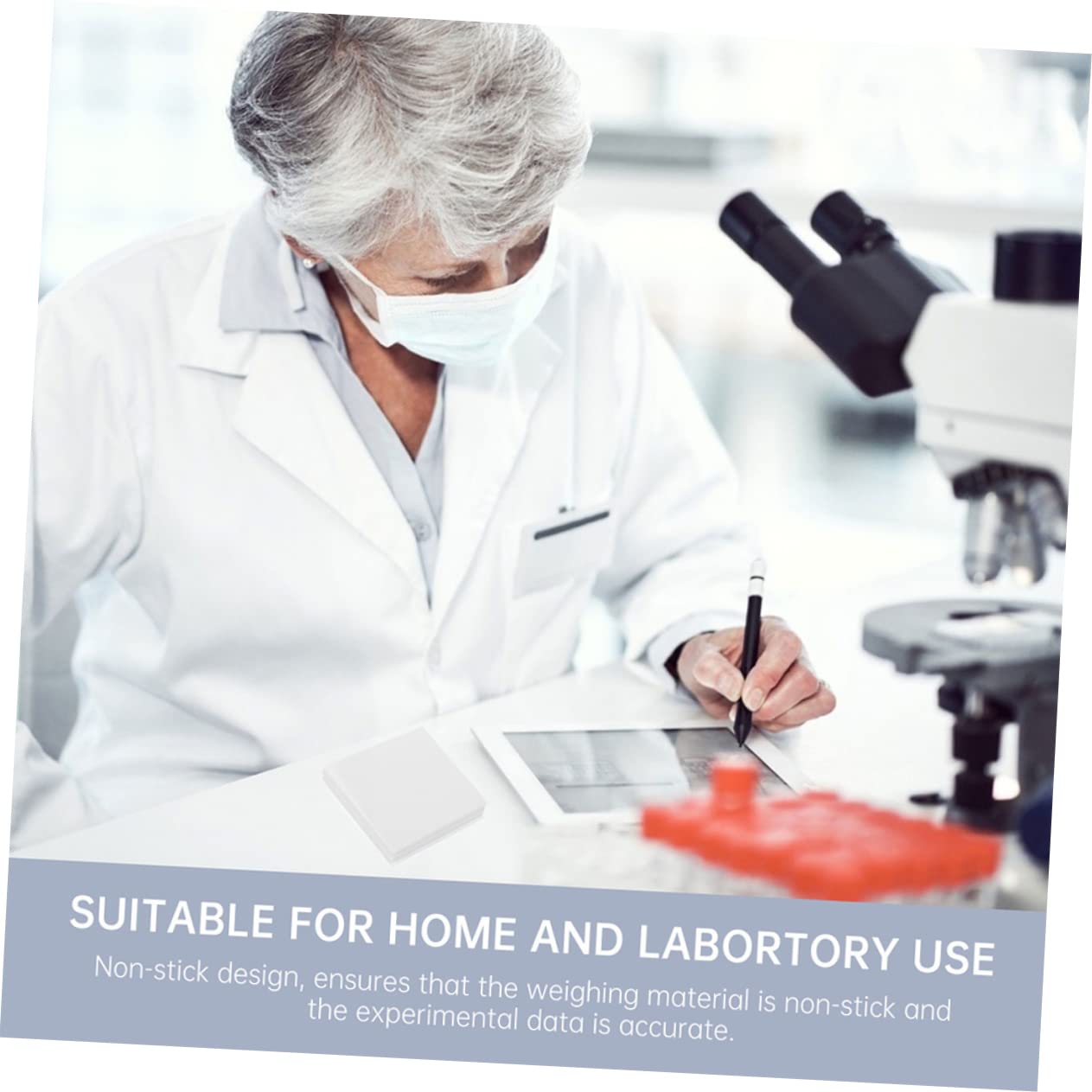 500 Sheets Non Stick Weighing Paper for Laboratory Scale Balance Smooth Texture for Sample Transfer and Accurate Measurement