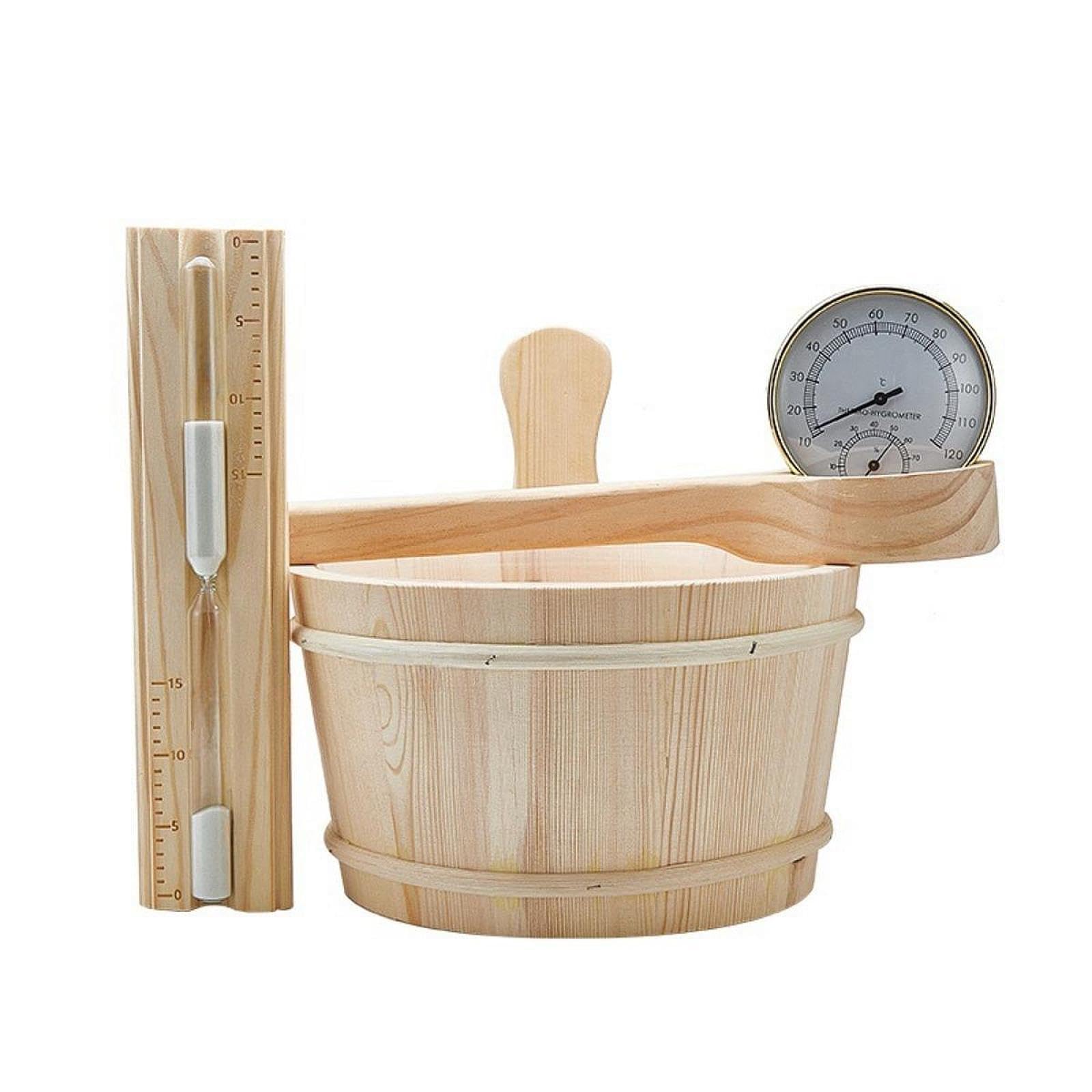 Sauna Eimer Und Schöpfkellen Set, Tragbar, Vielseitig, Premium Saunazubehör