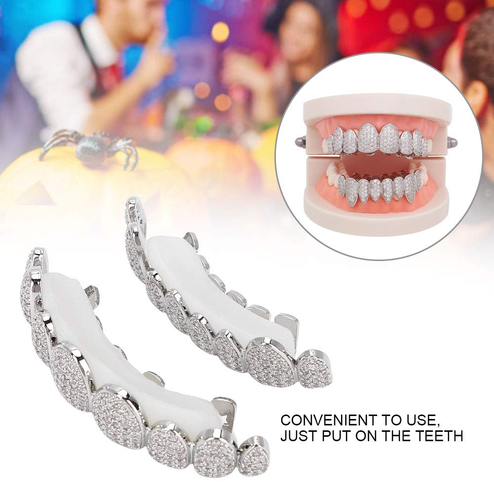 Grillz dental, Grillz Diente, Grillz Dientes Hip Hop Teeth Grill Set Microset Diamond Braces respetuoso con el medio ambiente Latón Galvanik Grill Prá