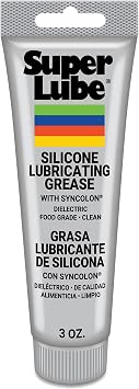 Super Lube 92003 Silicone Lubricating Grease with PTFE, 3 oz Tube, Translucent White