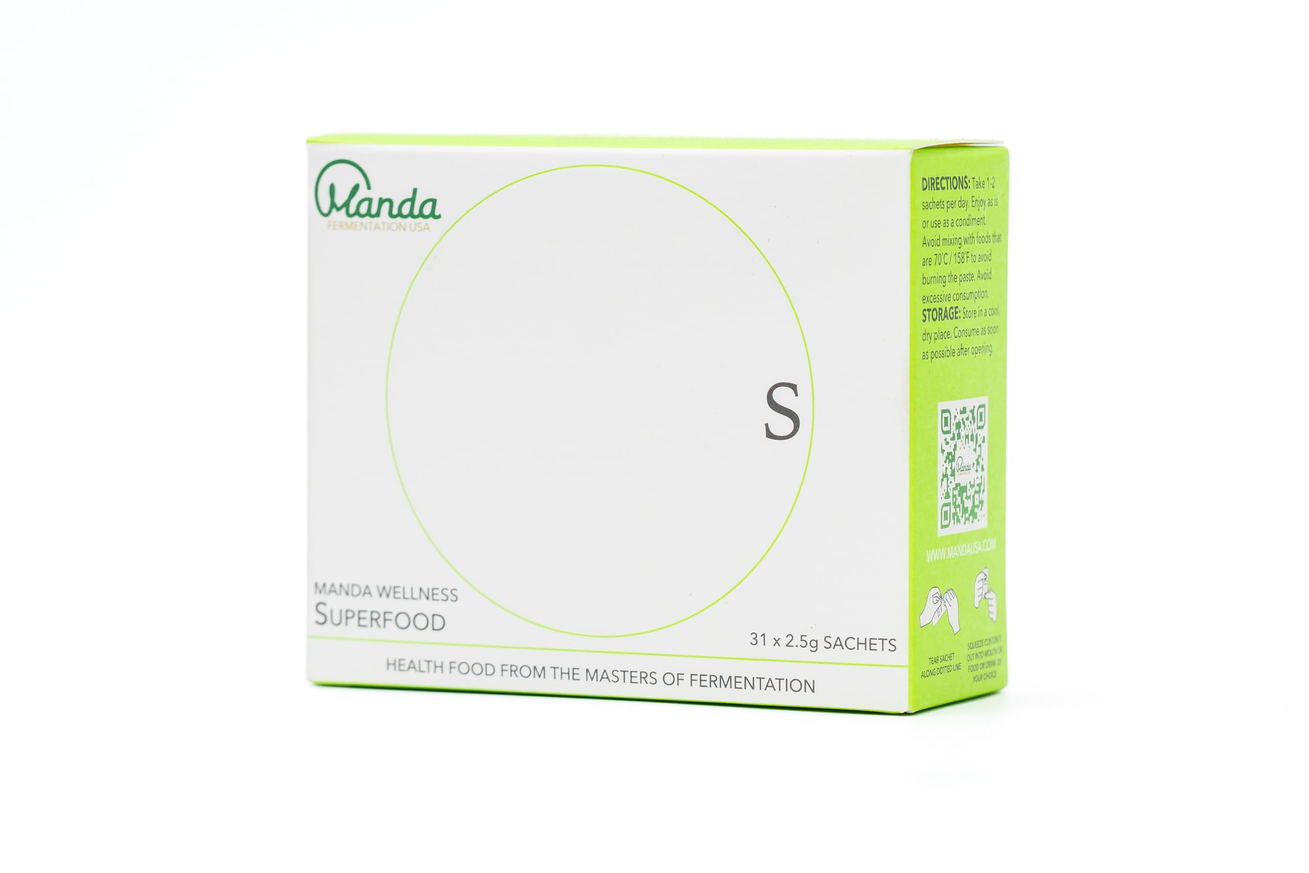 Manda Wellness Superfood | Prebiotic, Fermented Health Product Made in Japan | Support Your Gut Health, Support Your Immune System | Manda Koso (31sachets)