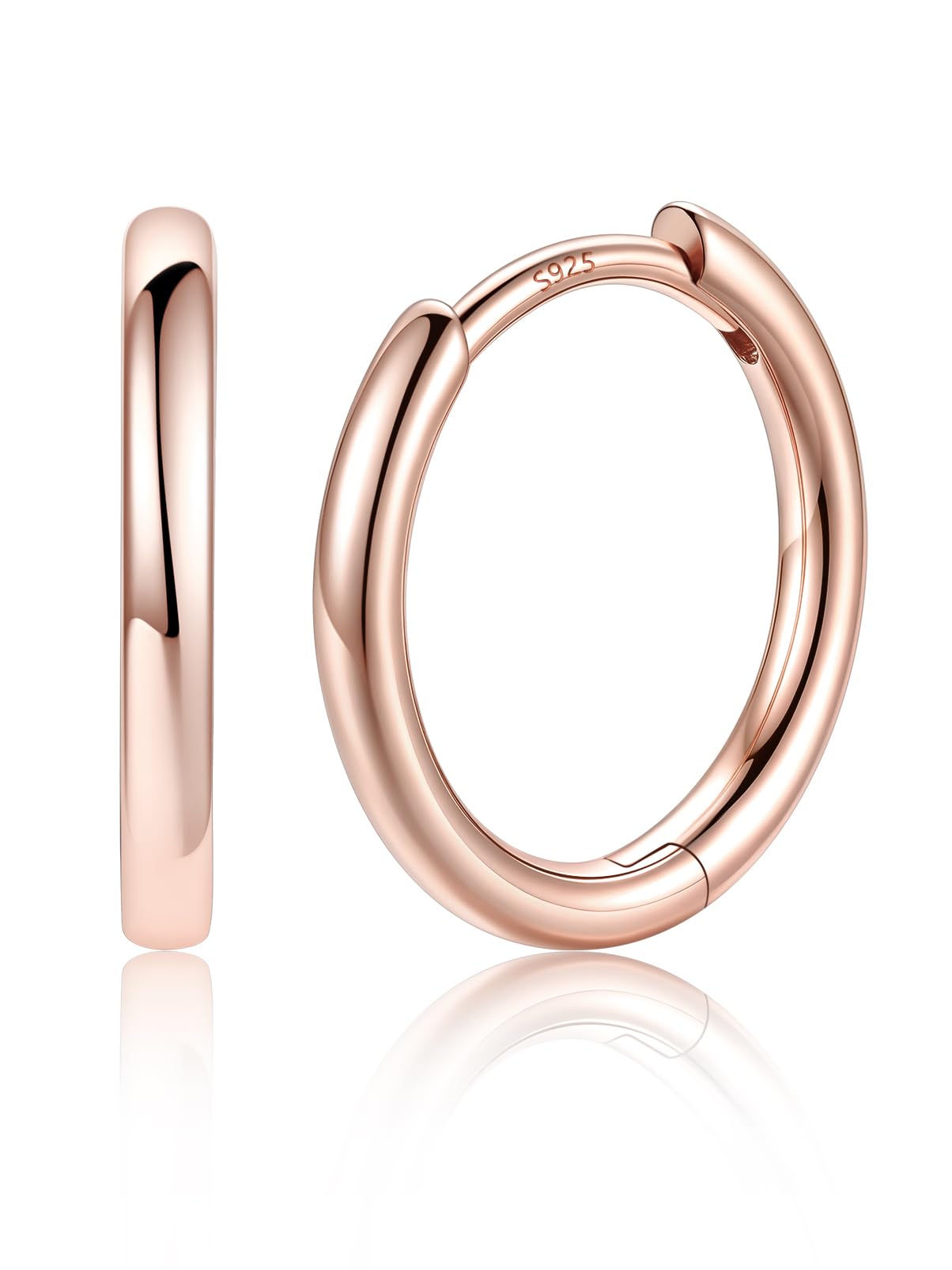 Silvora 14K Gold Plated Huggie Hoop Earrings for Women, Small Gold Hoops