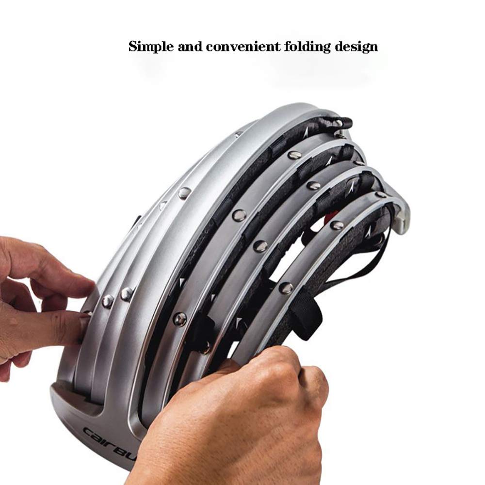 Plegable Bicicleta Casco, Superligero Casco de Ciclo, Unisex Montaña Bici Casco, Bicicleta al Aire Libre Ajustable Casco, Patineta Skate Patines Monopatines