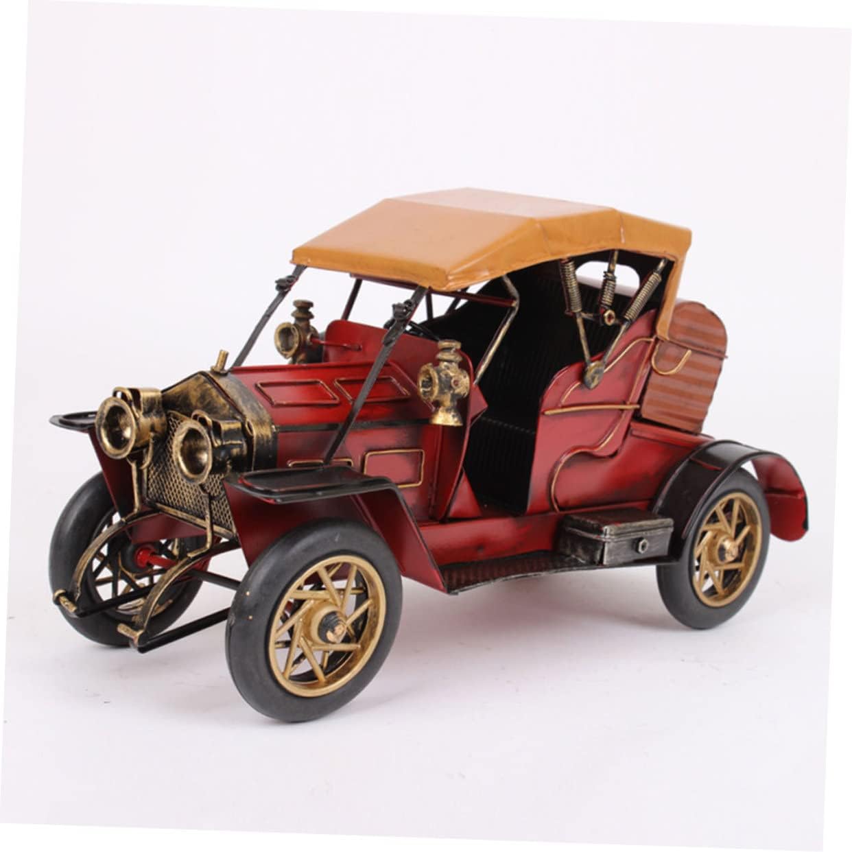 PRETYZOOM Wrought Iron Car Model Vintage Desk Table Decoration Retro for Home Office Unique Vehicle Ornament Collectible Display for Living Room and Office Decor