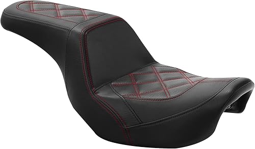 Vista 86 de Asiento de motocicleta para conductor y pasajero, apto para Harley Dyna Wide Glide Low Rider Street Bob Fat Bob FXDF Super Glide Custom FXDC