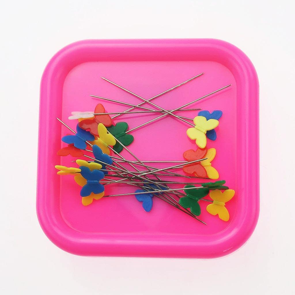 10 Set quadratische magnetische Nadelkissen Nadelkissen Nähnadeln Organizer Rose Rot, 8,5 x 8,5 cm