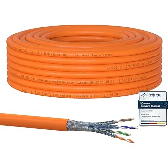 RedStar24 CAT 7 Installation Cable 30 m Network Cable Data Cable LAN Cable Copper | Installationskabel CAT.7 Gigabit S/FTP Ka