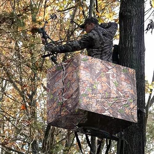 Image of Hunting Tree Stand Blinds, 102 inch x 35 inch Universal Treestand Camo Blind Cover