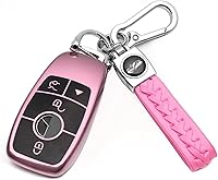 Vista 22 de Creativity Funda para llave de Mercedes Benz. Hermosa funda de TPU compatible con CLS CLK AMG ML C CL E S SL SLK G GLC GLE GLS M R Smart Remote Key