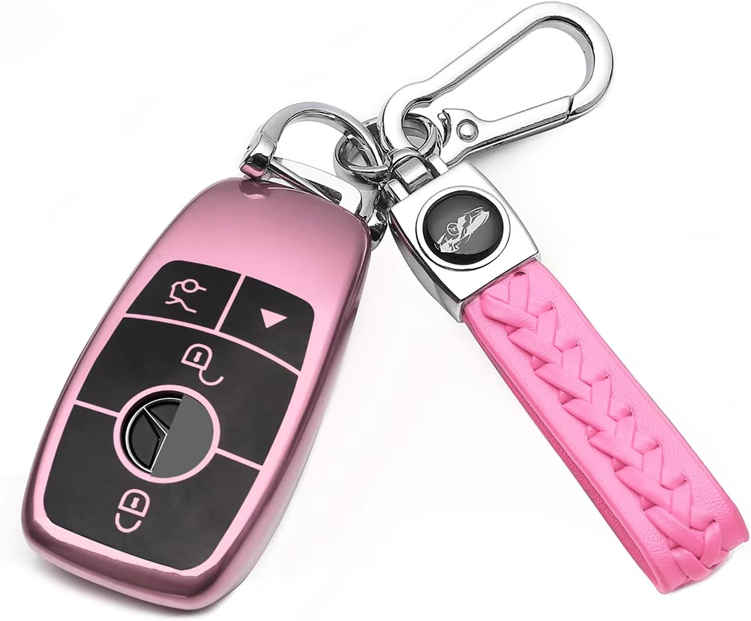 Creativity Pink Combination (Model B) Soft TPU Key Case for Mercedes Benz CLA CLS GLA AMG A C E S G GLC GLE GLS M Smart Remote Key