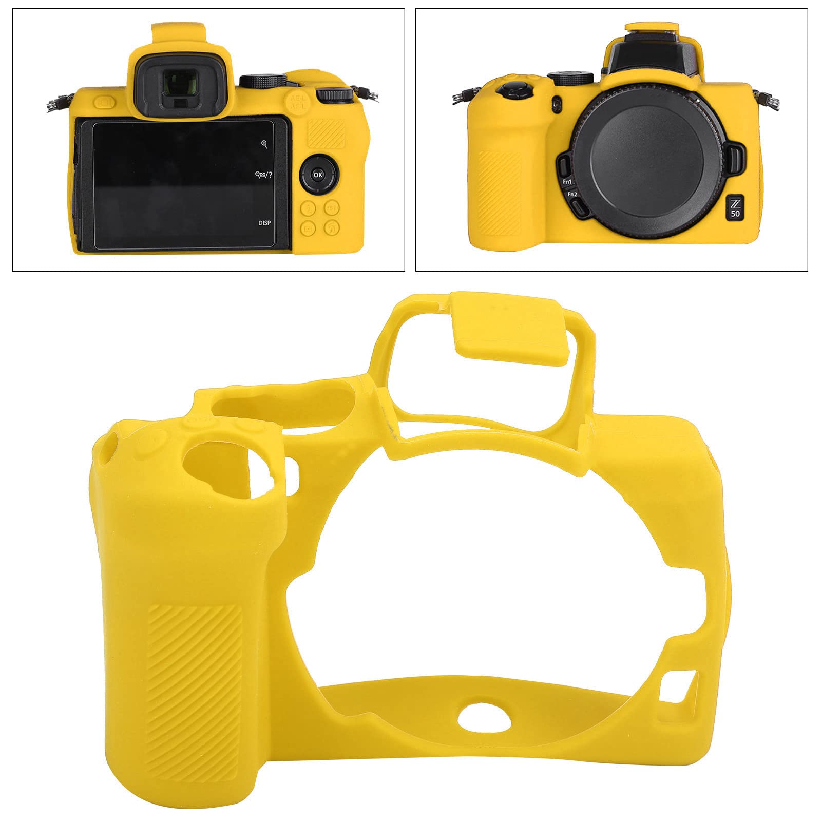 Custodia protettiva per fotocamera digitale Custodia protettiva in silicone antigraffio per Z50 (Gialla)