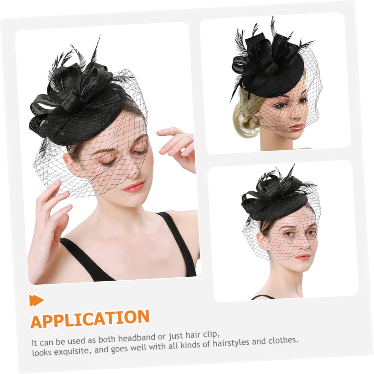 FRCOLOR 5pezzi Fascinator Elegante con Velo Rete per Cerimonie e Feste Cappello da Tea Party e Accessorio da Banchetto per Donne Stile Versatile e Comodo per Occasioni Speciali