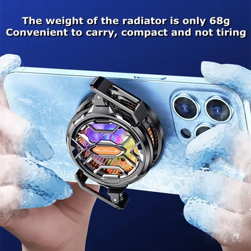 Image of BKN FS03 Fast Ultra Cooling Mobile AC Fan Radiator Magnetic | Fast Mobile Cooler for Gaming With USB Powered Universal All Smartphone Fan Cooling Radiator for Phone Gaming, Live Streaming Vlog
