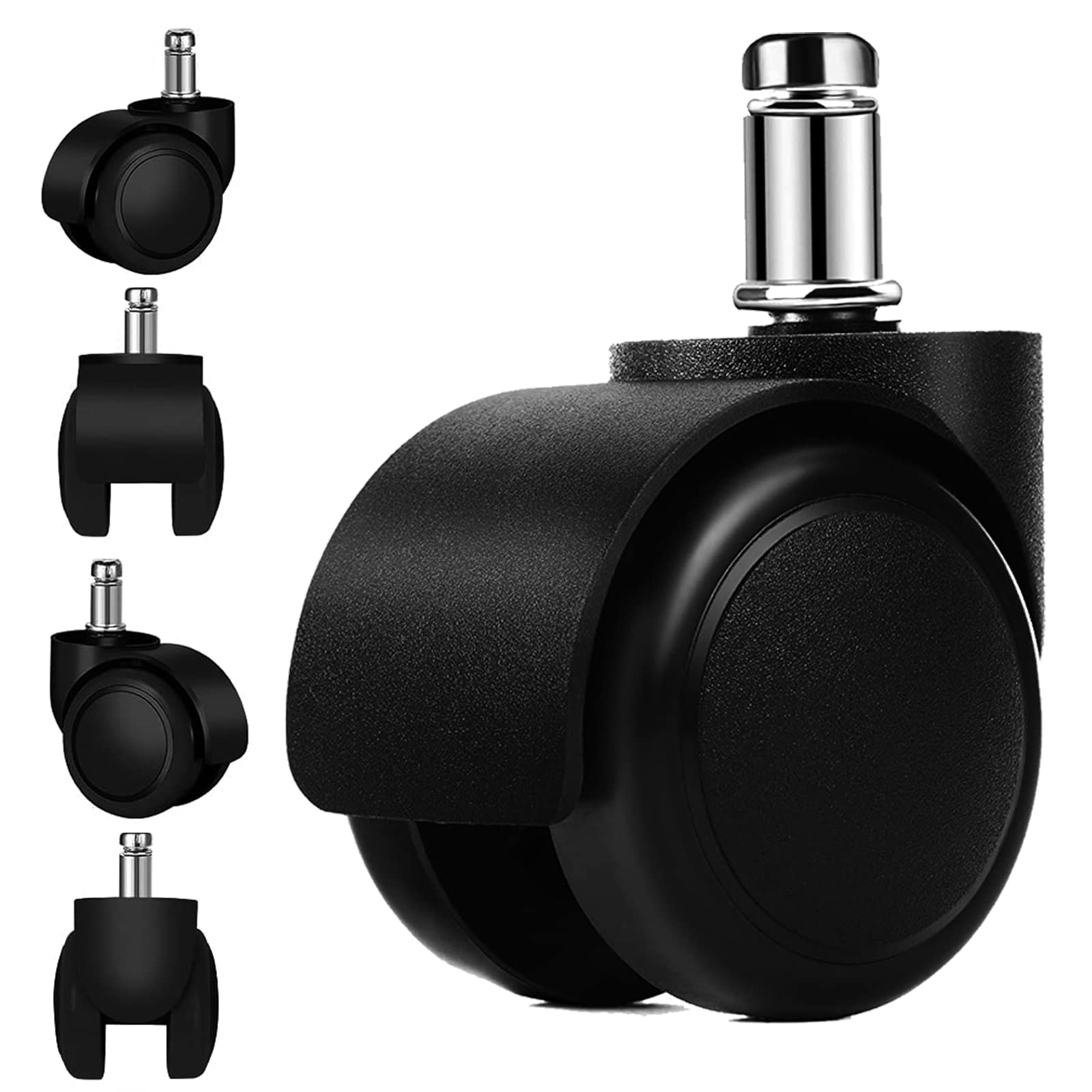 bürostuhl rollen(5er Set) - 11 MM /22 MM Ersatz-hartbodenrollen für Gaming-Stühle, Drehstühle, rollen für bürostühle zum Schutz des Bodens, ideal für Parkett-, Laminat-, Fliesen- und Steinböden