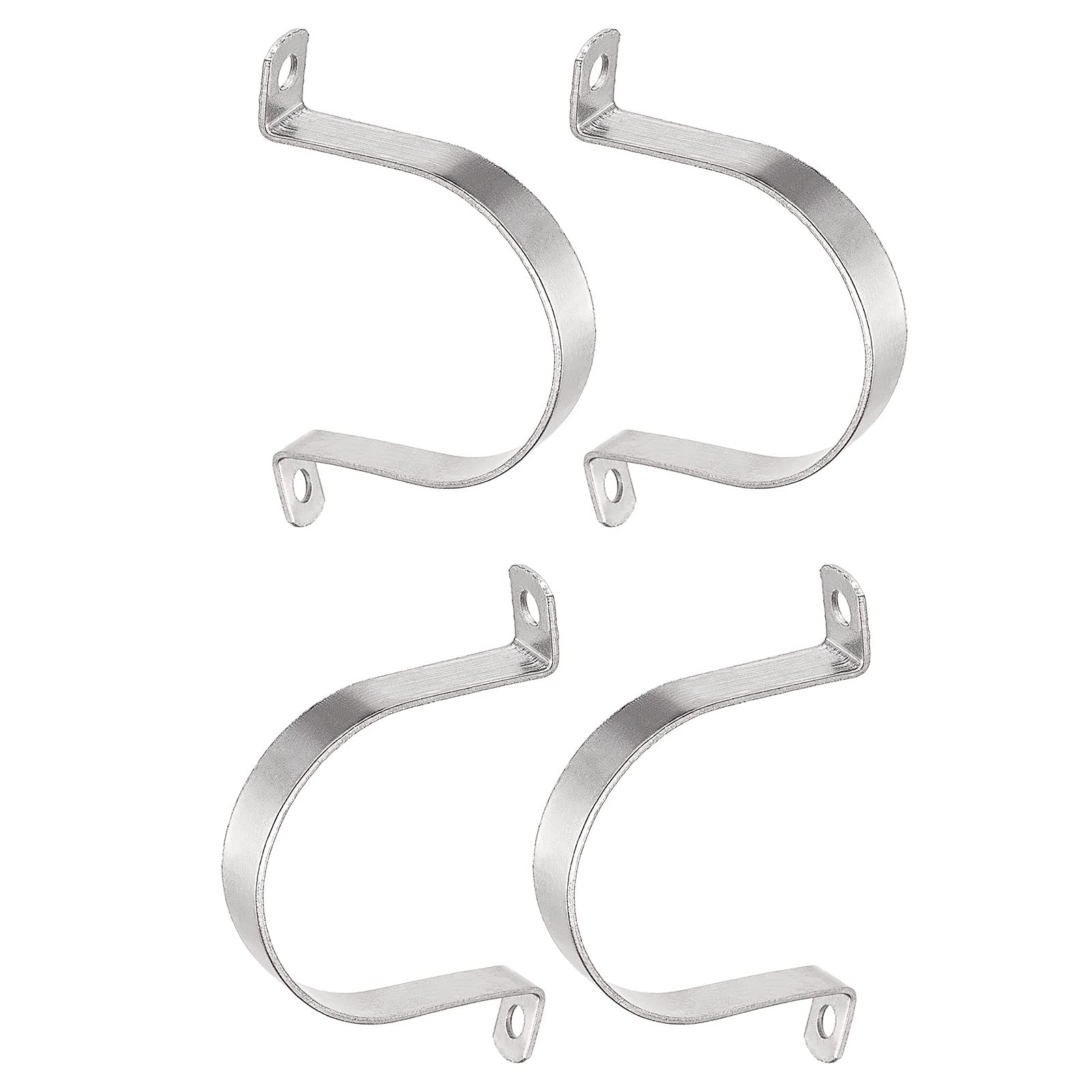 DTGN 19mm(W) Two Hole Strap, 4Pack, Good for Industrial 76mm Dia Pipe Fixing, 304 Stainless Steel Rigid Pipe Strap Clamp