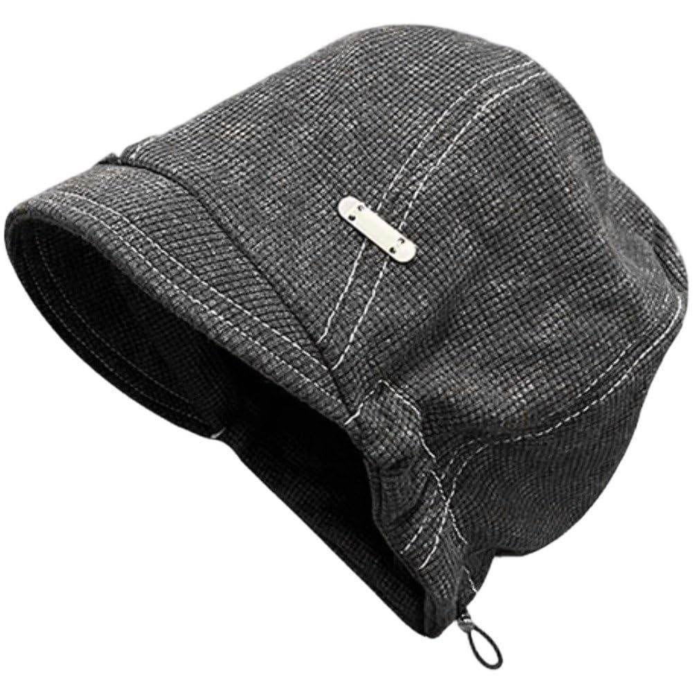 Sslvya Unisex Retro Casual Bucket Hat, Streetwear Sun Hat, Y2k Beanie Fisherman Hat for Outdoor Hunting, Camping, & Hiking