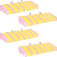 Vista 24 de Boao Paquete de 4 Decoraciones de Toldo de Circo Toldo de Cartón con Rayas 3D Decoración de Pared de Carnaval Recuerdos de Fiesta de Circo