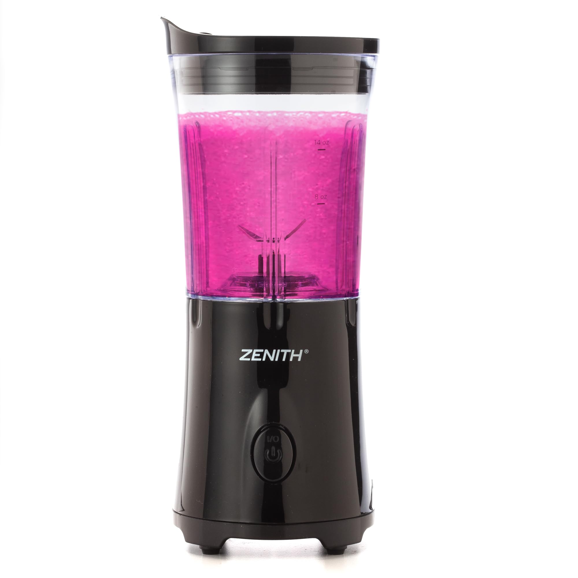 Zenith Portable Blender for Shakes and Smoothies with 14 Oz BPA Free Travel Cup and Lid Durable Stainless