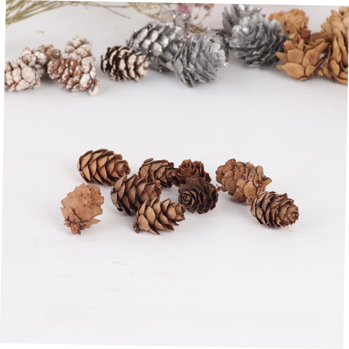 PRETYZOOM 210 Piezas Piñas de Decoraciones Naturales Hogar Piñas Secas para Acción de Gracias y Navidad