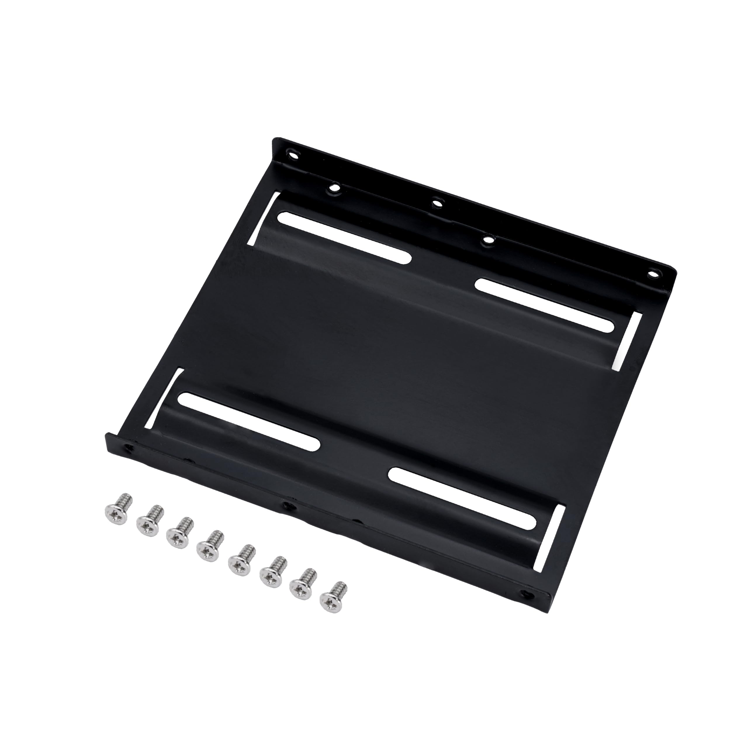 BIGtec Adattatore per dischi rigidi SSD HDD telaio da incasso 2,5" a 3,5" telaio intercambiabile per PC, supporto per computer, binari di montaggio in metallo nero