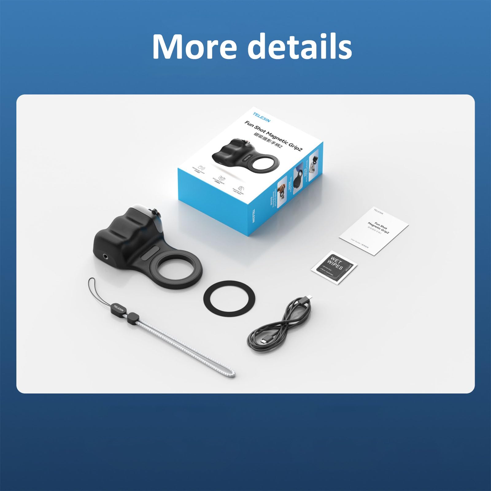 Accesorios de fotografía con agarre magnético para cámara de teléfono con juego de creador de luces para, soporte de agarre y luces de relleno para teléfono 17 Cámara magnética con juego de de