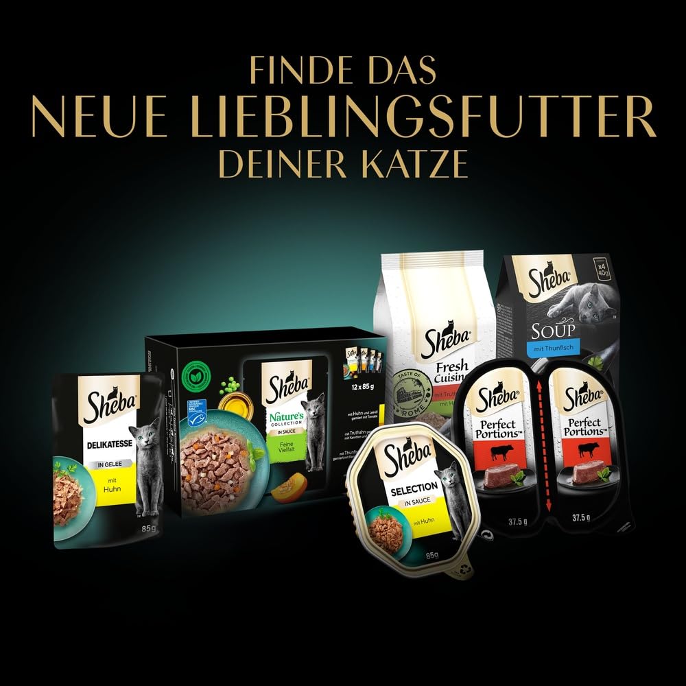 Sheba Selection Katzen Nassfutter im Portionsbeutel Geflügel Variation in Sauce Multipack 120x85g
