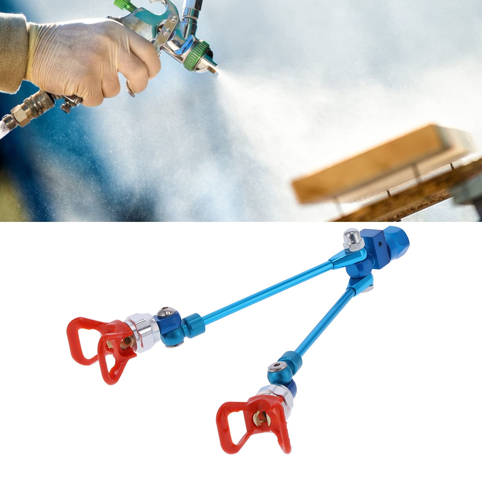 ZJchao Pulverizador de Pintura sin Aire con Doble Boquilla, Poste de Extensión para Superficies Metálicas, Herramienta de Mejora del Hogar