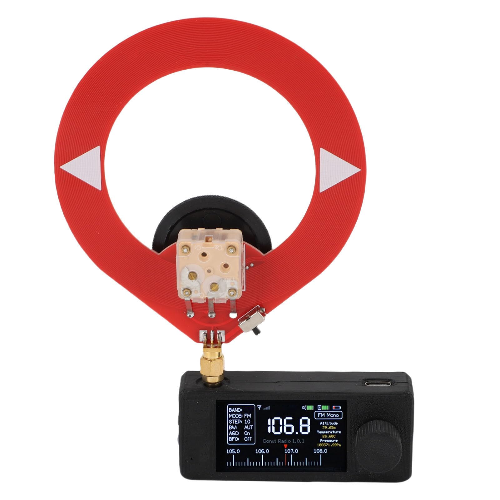 GOWENIC Radio de Bolsillo, Radio de Transistores USB SI4732 Am FM LSB con Pantalla a Color de 1,9 Pulgadas y Linterna LED, para Uso Diario en Viajes