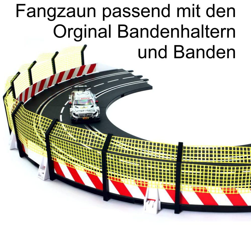 Overdrive-Racing Fangzaun 5m kompatibel mit Carrera Digital 124 132 EVO Kurven Geraden Zaun Bande Slotcar
