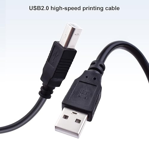 Vista 2 de PIXMA - Cable de impresión USB 2.0 a computadora compatible con Canon PIXMA TR7520, TR7020, TR4520, TR4527, TR8520, TR8620, MX532, MX922, MX870