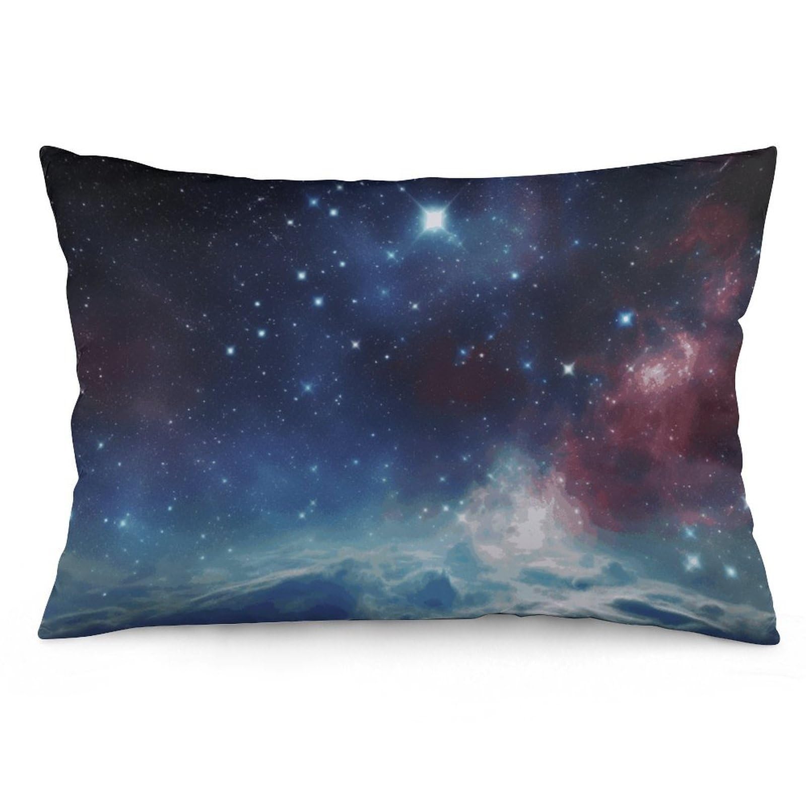 2 Pack Pillow Cases for Hair and Skin, Soft Breathable Pillow Case Covers with Hidden Zipper, Night Sky Outer Space Pillowcase 20"x30" Pillow Covers for Sleeping Gift