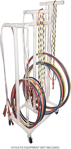 Miniatura 2 de Champion Sports Carrito de aro de plástico duradero, 29 pulgadas de largo x 19 pulgadas de ancho x 70 pulgadas de alto