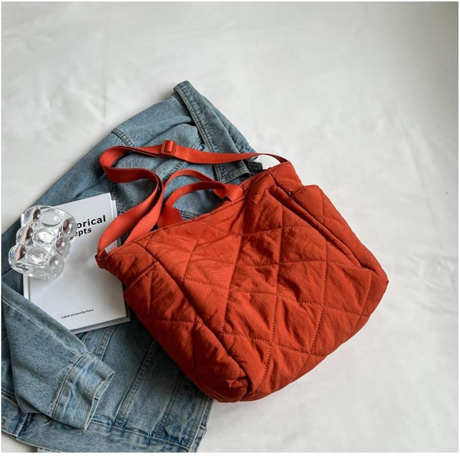 GRPKSSIB Quilted Tote Bag for Women Lightweight Puffer Shoulder Bag Hobo Crossbody Bag Casual Nylon Padding Handbags