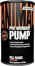 مكملات طاقة قبل التدريب انيمال بامب، بأكسيد النيتريك والكرياتين، 30 عبوة