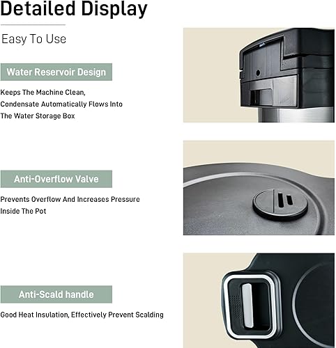 Miniatura 6 de Máquina comercial de tapioca Boba Maker Pearl Cooker, 12L automático antiadherente con pantalla táctil, olla de té de burbujas Boba para té Boba Tea