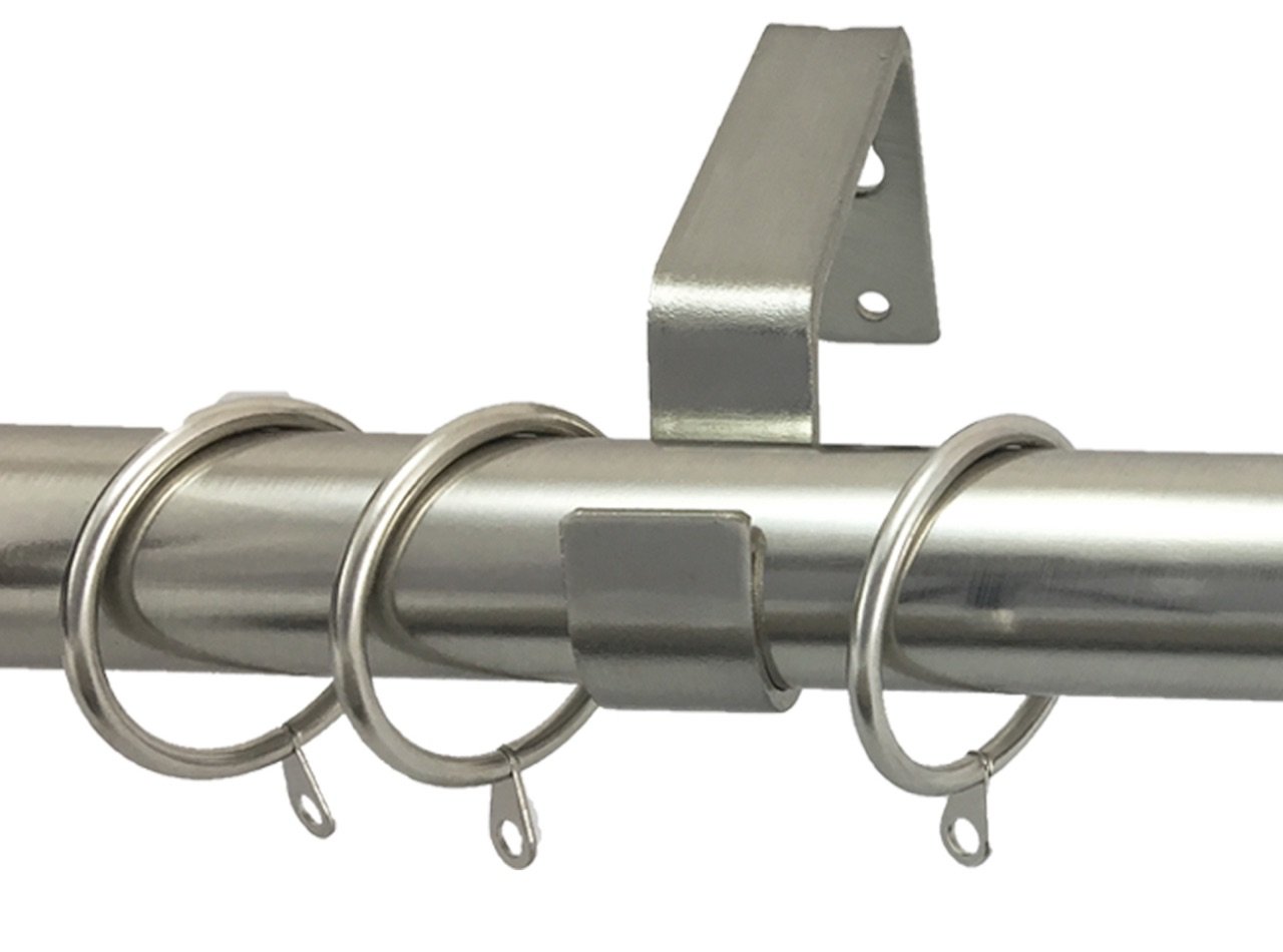 Your Home Online Chrome, Brass 20 Pack Metal Curtain Ring - Chrome & Brass, Brushed Chrome Finish - Fits 19Mm, 25Mm, 28Mm Poles
