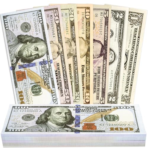 140 Pcs Kids Play Money Props Set Educational Learning Toys Counting Game Playset for Creative Play Party Supplies & Stage Performance