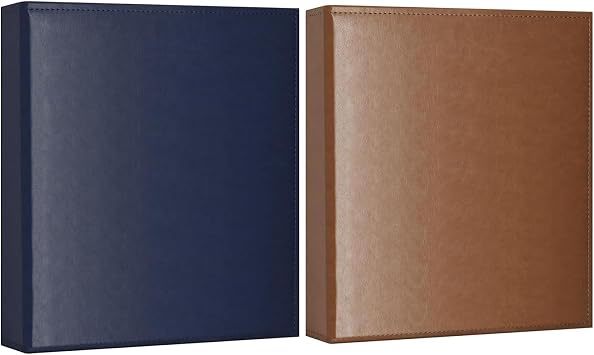 BYSTER A4 Business Card Binder Blue & Brown