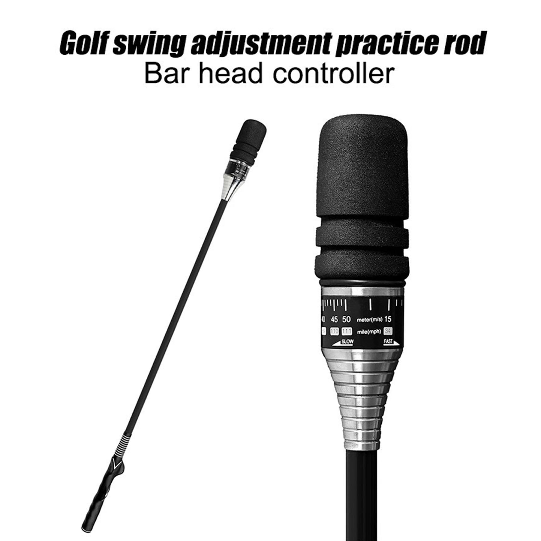 Allenatore di Swing da Golf, ausilio per Allenamento da Golf a velocità Regolabile con Suono a Doppio Impatto per Esercizi Indoor, sessioni all'aperto o Riscaldamento Pre-Round